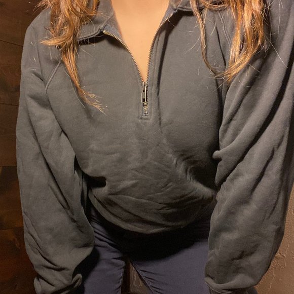 Uniqlo U Cropped Quarter-Zip Sweatshirt - Picture 5 of 7